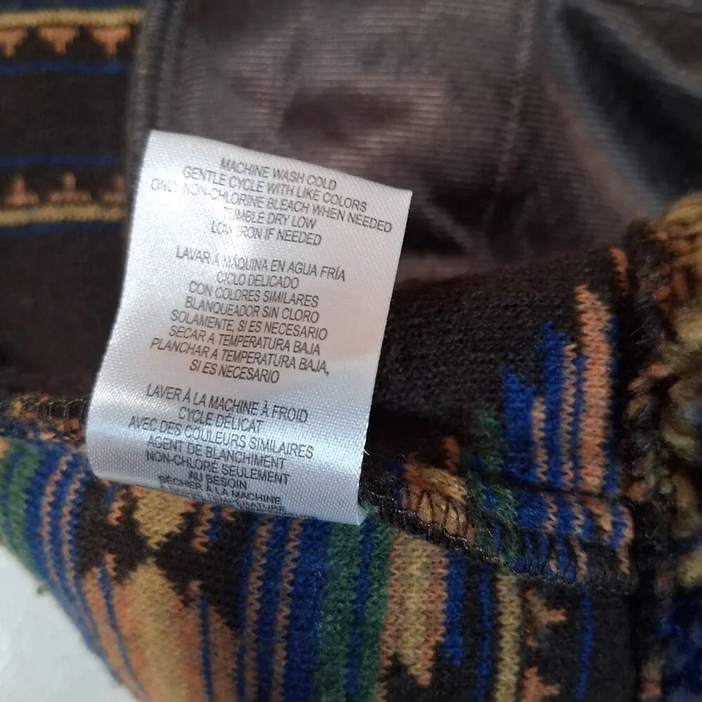 Vintage Horizon Bass Creek Outfitters Fleece Jacket L Pullover Southwest Aztec - Picture 9 of 15